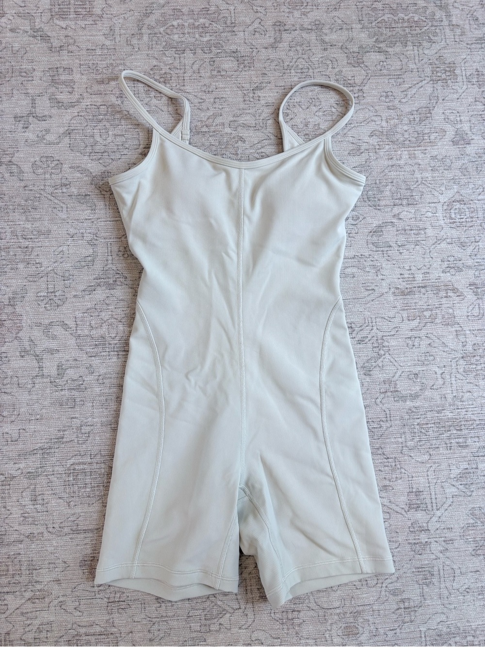 lululemon athletic Ribbed Contoured Bodysuit, Bone, size 4, EUC